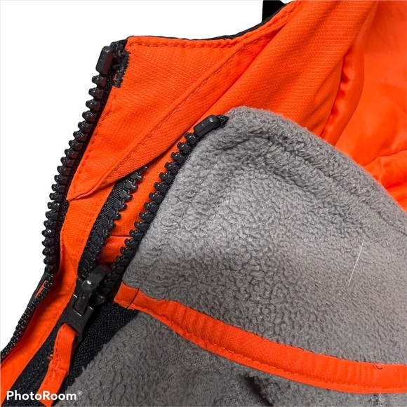 The Children’s Place Tangerine / Gray Winter Ski Coat - Picture 4 of 6